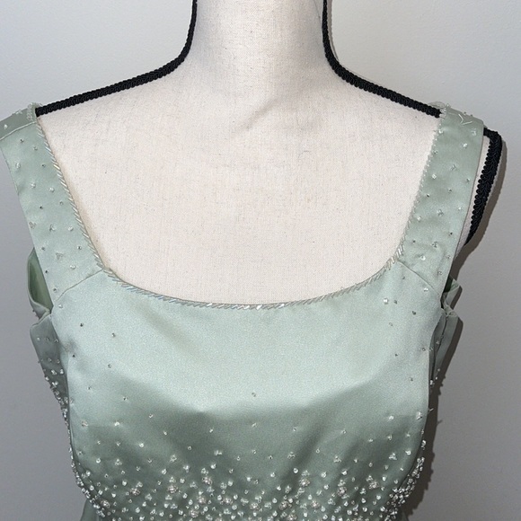 Two Piece Bridesmaid Prom Party Beaded Dress - Picture 4 of 16